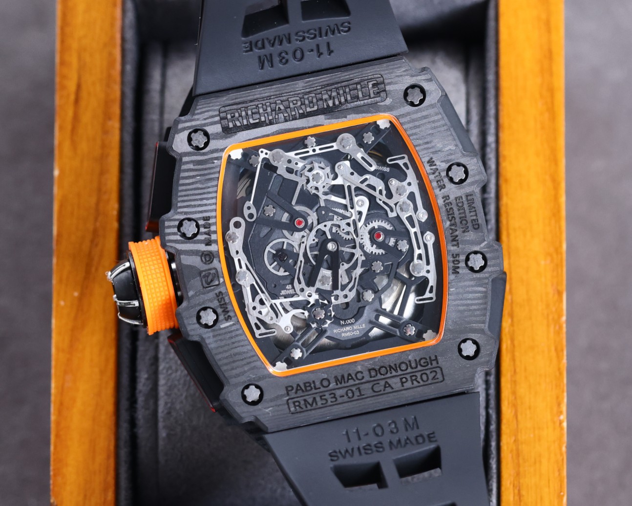 Super Clone Richard Mille RM50-03 McLaren F1 Tourbillon Men’s Watch Replica - Image 7
