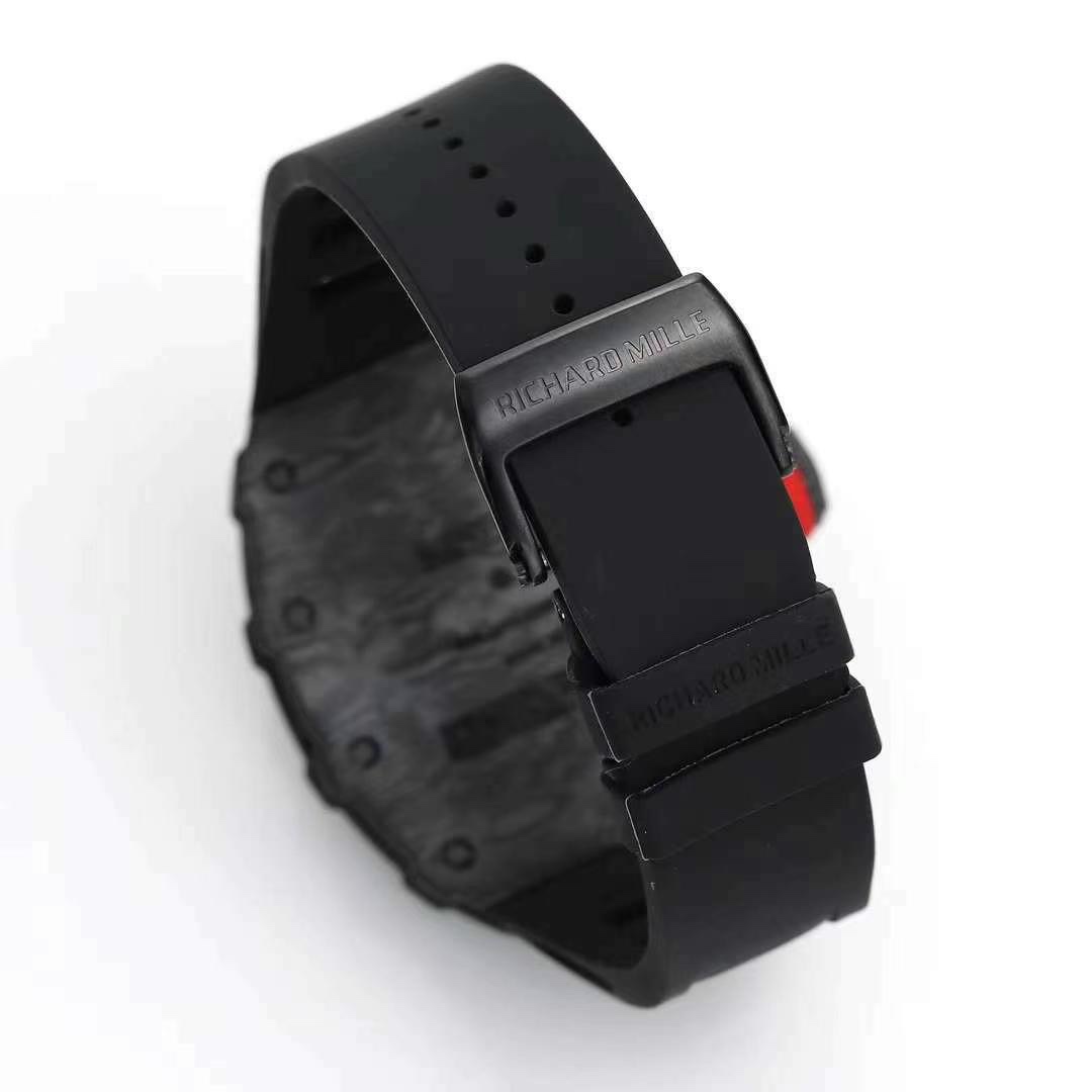 Richard Mille RM 35-01 Rafael Nadal Replica Swiss Watch – Skeleton Dial, NTPT Carbon Case, Black Rubber Strap - Image 9