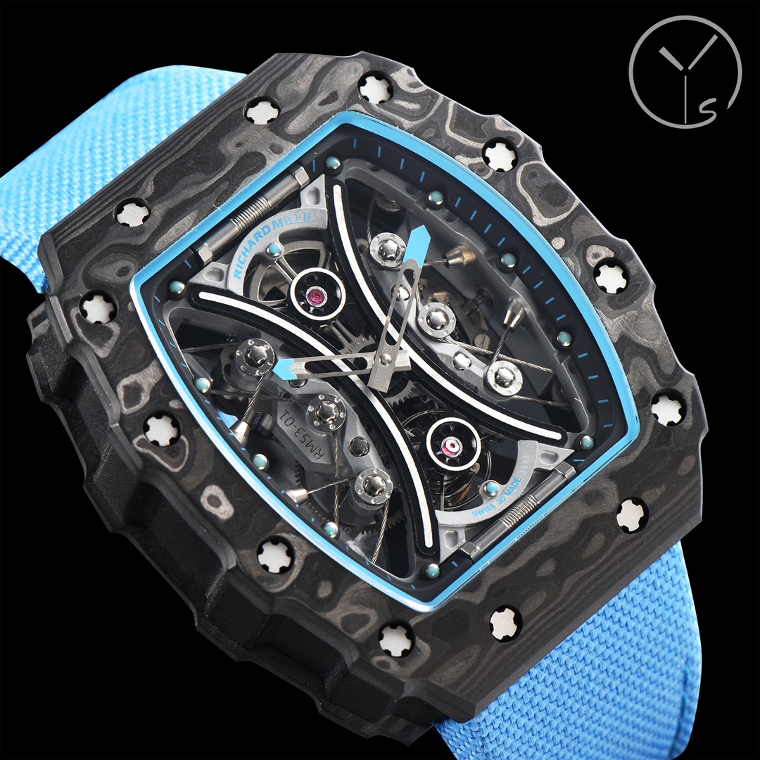 Richard Mille RM53-01 Tourbillon Replica Men’s Watch Carbon Fiber Case - Image 3