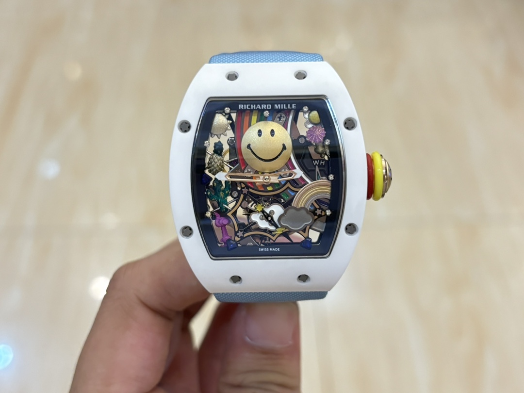 Replica Richard Mille RM 88 Smiley Automatic Winding Tourbillon with Blue Strap - Image 6