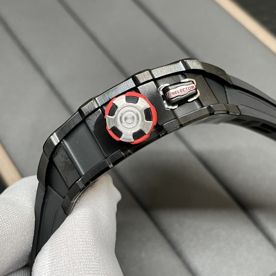 Richard Mille RM 35-03 Rafael Nadal Replica Watch 43mm Steel Case Black Strap - Image 7