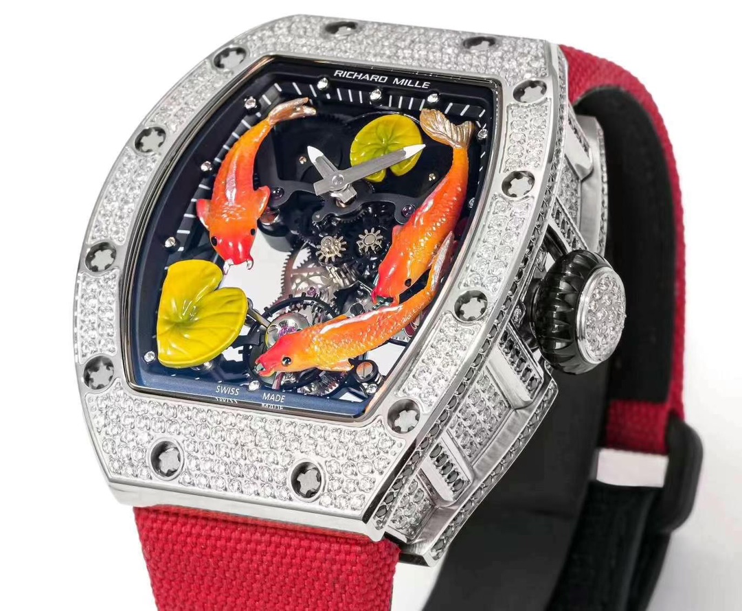 Richard Mille RM S10 Koi Tourbillon Replica – Swiss Movement, Diamond-Set Case, and AAA Quality for the Ultimate Luxury Experience - Image 7