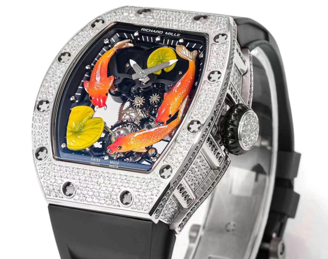 Richard Mille RM S10 Koi Tourbillon Replica Swiss Watch with Diamonds – AAA Quality - Image 4