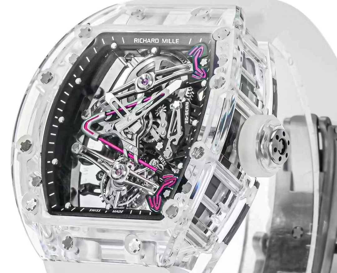 Replica RM 38-02 Crystal Pink Skeleton Tourbillon Swiss Movement AAAAA Quality - Image 3