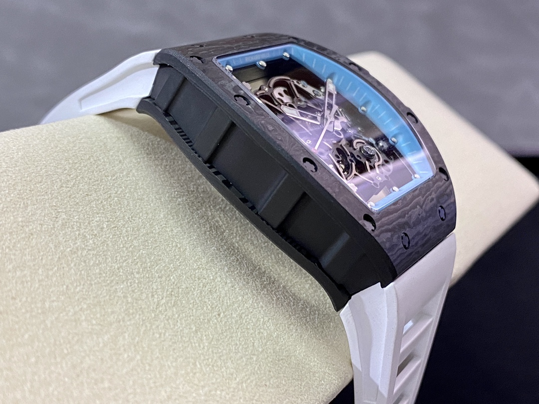 Replica Richard Mille RM055 Limited Edition Abu Dhabi Yas Marina Circuit Swiss Movement Carbon Fiber Skeleton Watch - Image 4