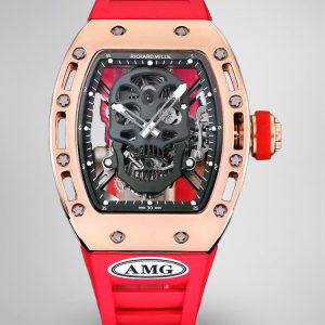 RM052 Skeleton Tourbillon Watch Replica – Bold Black Skull Design