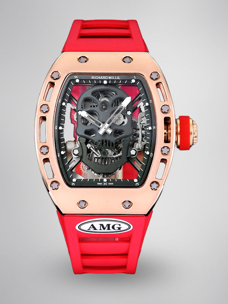 RM052 Skeleton Tourbillon Watch Replica – Bold Black Skull Design