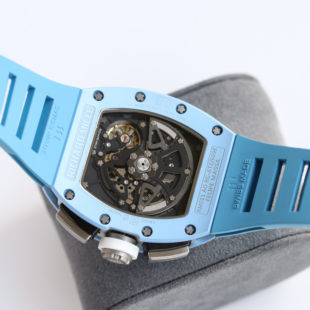 Best Richard Mille RM11-03 Carbon Fiber Chronograph Replica Black Dial Watch - Image 8