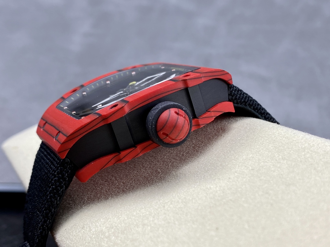 Swiss Replica Richard Mille RM27-03 41mm Red Matador Skeleton Dial Carbon Fiber Case - Image 4
