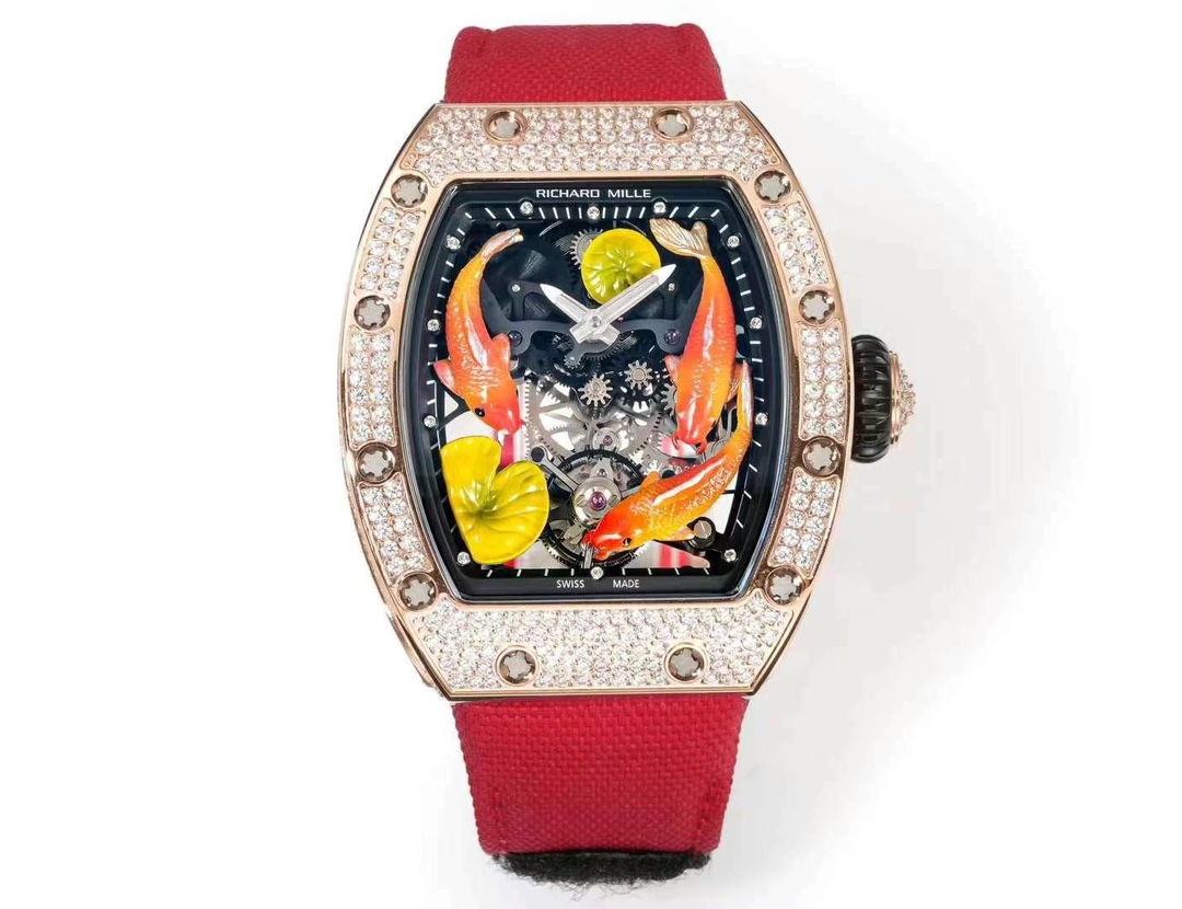 Replica RICHARD MILLE RM S10 Koi Tourbillon Watch with Rose Gold Case - Image 6