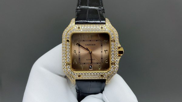 1:1 Super Clone Cartier Santos Middle East Full Diamond