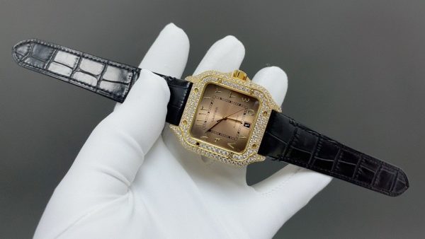 1:1 Super Clone Cartier Santos Middle East Full Diamond - Image 9