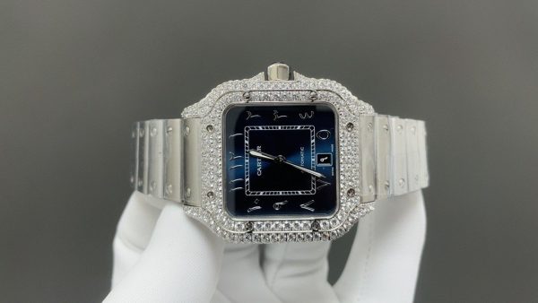 1:1 Super Clone Cartier Santos Middle East Full Diamond - Image 9