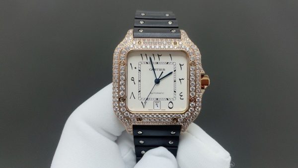 1:1 Super Clone Cartier Santos Middle East Full Diamond - Image 5