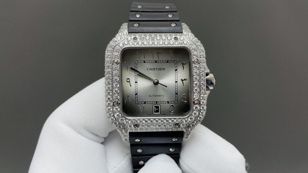1:1 Super Clone Cartier Santos Middle East Full Diamond - Image 8
