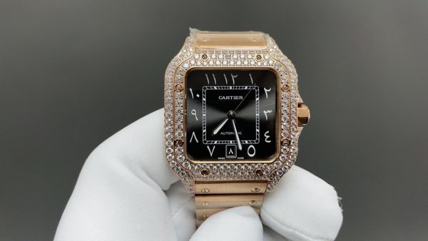 1:1 Super Clone Cartier Santos Middle East Full Diamond