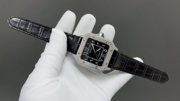 1:1 Super Clone Cartier Santos Middle East Full Diamond - Image 6