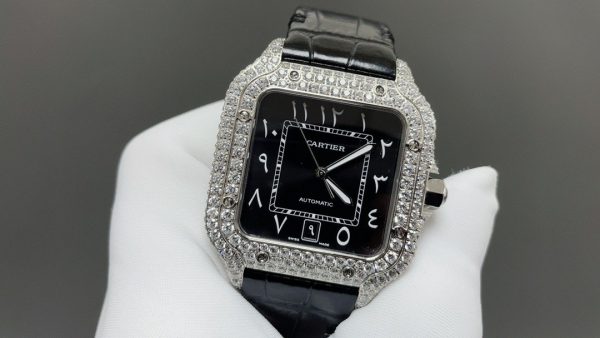 1:1 Super Clone Cartier Santos Middle East Full Diamond - Image 9