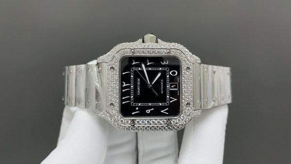 1:1 Super Clone Cartier Santos Middle East Full Diamond - Image 8