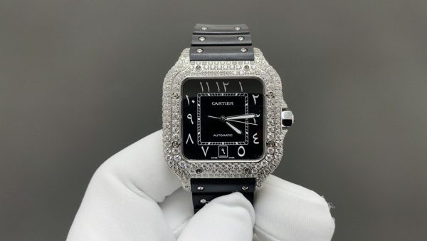 1:1 Super Clone Cartier Santos Middle East Full Diamond - Image 2