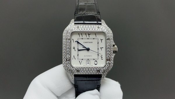 1:1 Super Clone Cartier Santos Middle East Full Diamond - Image 4
