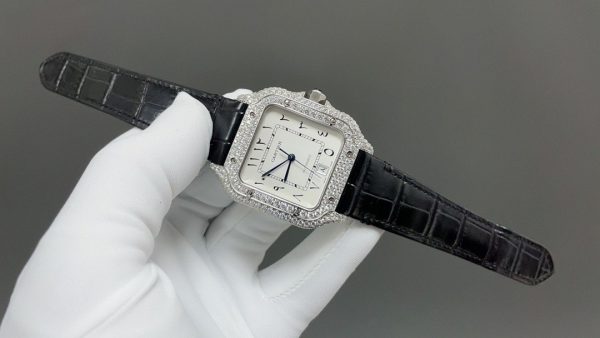 1:1 Super Clone Cartier Santos Middle East Full Diamond - Image 7