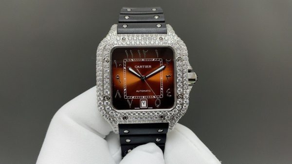 1:1 Super Clone Cartier Santos Middle East Full Diamond - Image 4