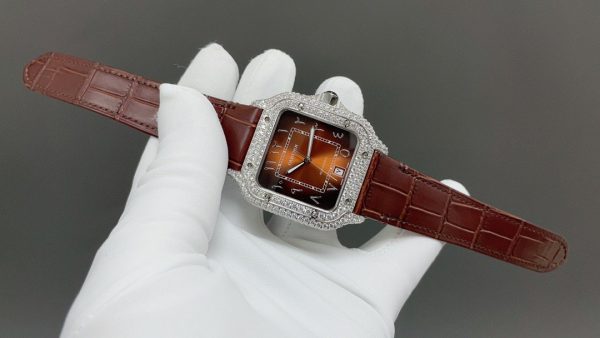 1:1 Super Clone Cartier Santos Middle East Full Diamond - Image 8