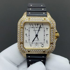 1:1 Super Clone Cartier Santos Middle East Full Diamond