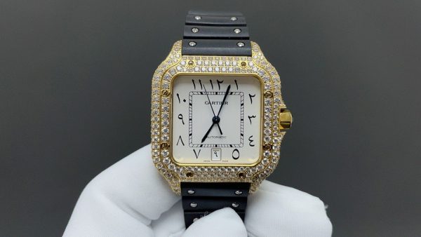1:1 Super Clone Cartier Santos Middle East Full Diamond
