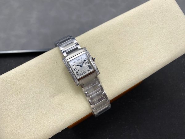 1:1 Super Clone Cartier Tank W4TA0020 25.7 X 21.2mm. - Image 10