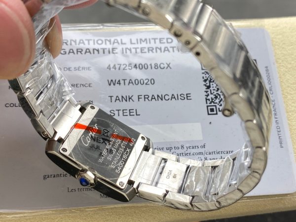 1:1 Super Clone Cartier Tank WJTA0065 Dimensions 25.7 X 21.2mm. - Image 2