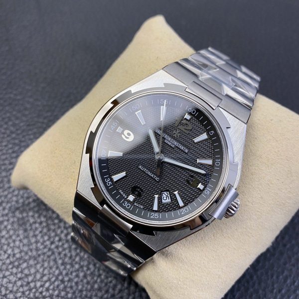1:1 Super Clone Vacheron Constantin Overseas Steel Band Black Dial - Image 8