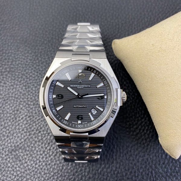 1:1 Super Clone Vacheron Constantin Overseas Steel Band Black Dial - Image 5