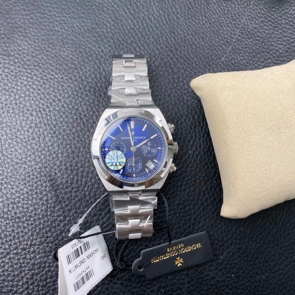 1:1 Super Clone Vacheron Constantin Overseas Chronograph Blue Dial - Image 5