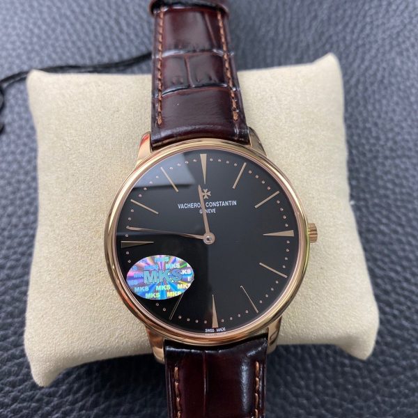 1:1 Super Clone Vacheron Constantin Heritage Series Two-Hand Mechanical Rose Gold Black Dial - Image 5