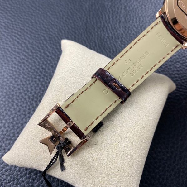 1:1 Super Clone Vacheron Constantin Heritage Series Two-Hand Mechanical Rose Gold Black Dial - Image 3