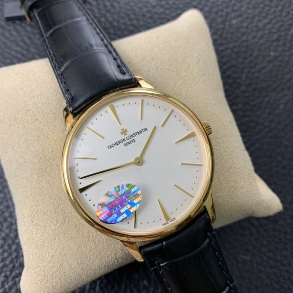 1:1 Super Clone Vacheron Constantin Gold Vacheron Heritage Two-Hand Watch - Image 9