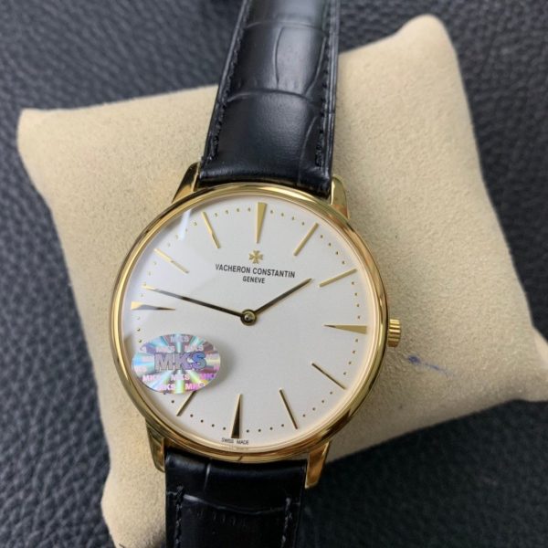 1:1 Super Clone Vacheron Constantin Gold Vacheron Heritage Two-Hand Watch - Image 3