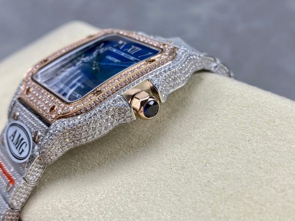 1:1 Super Clone Cartier Santos Middle East Full Diamond - Image 5