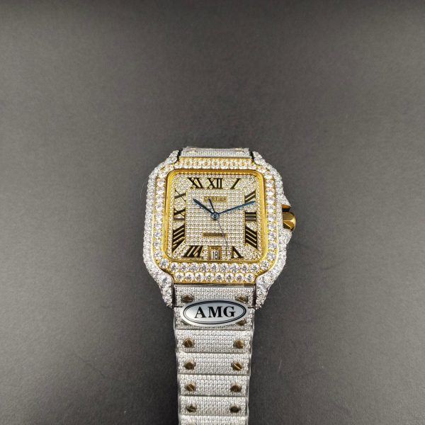 1:1 Super Clone Cartier Santos Middle East Full Diamond - Image 3
