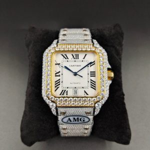 1:1 Super Clone Cartier Santos Middle East Full Diamond
