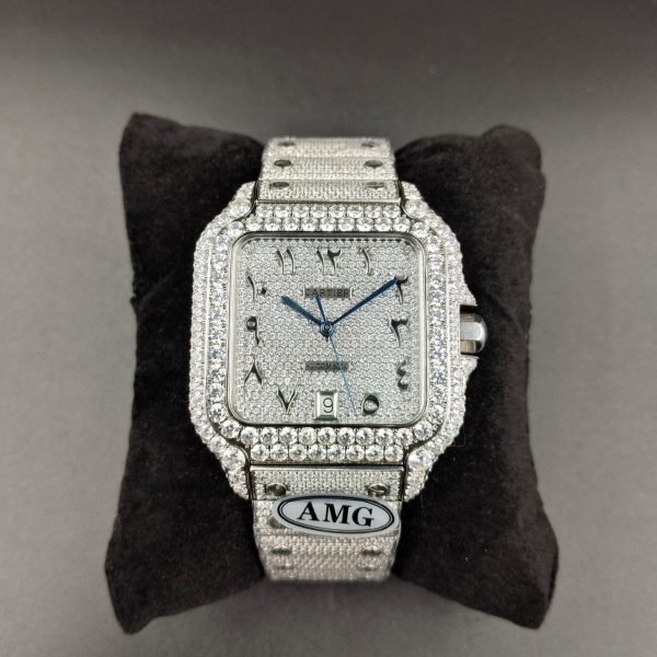 1:1 Super Clone Cartier Santos Middle East Full Diamond