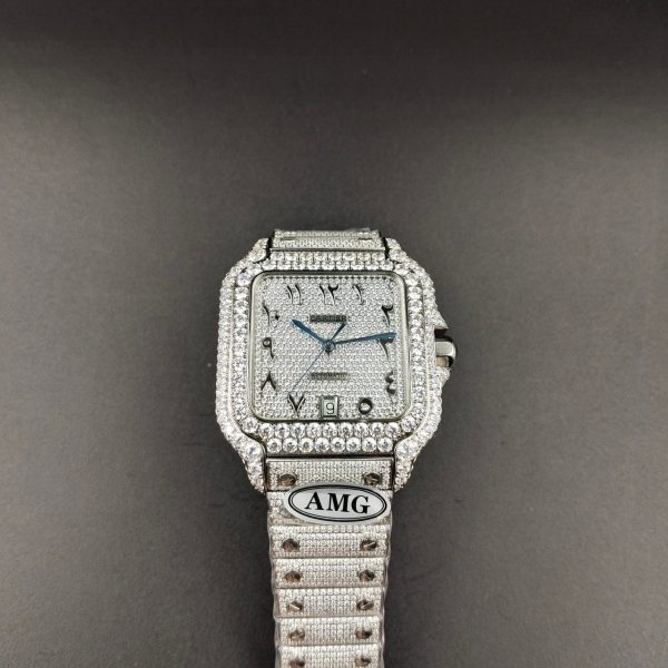 1:1 Super Clone Cartier Santos Middle East Full Diamond - Image 3