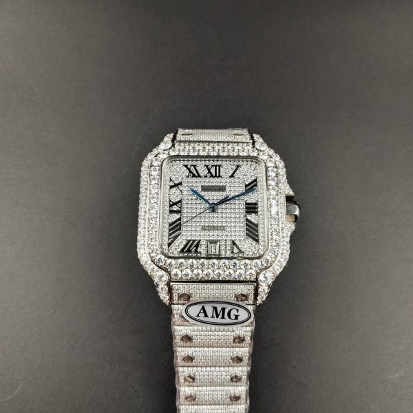 1:1 Super Clone Cartier Santos Middle East Full Diamond - Image 3