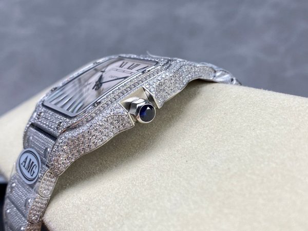 1:1 Super Clone Cartier Santos Middle East Full Diamond - Image 5