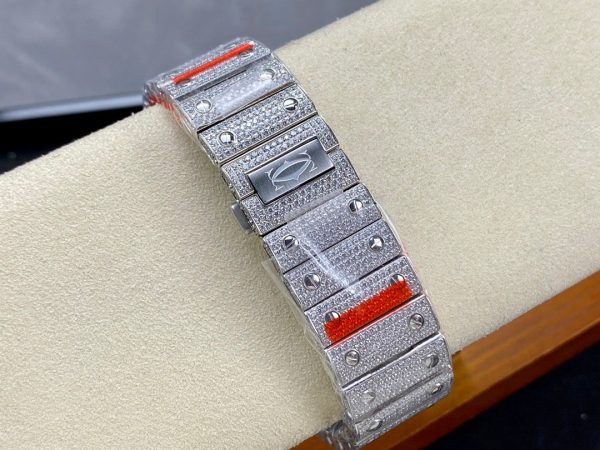 1:1 Super Clone Cartier Santos Middle East Full Diamond - Image 4