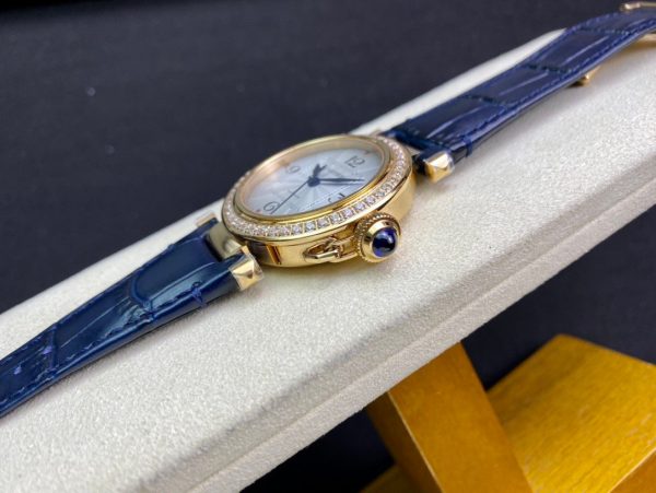 1:1 Super Clone Cartier Pasha de Cartier 35mm Ladies’ Watch: 41mm with date display, 35mm without date display - Image 5