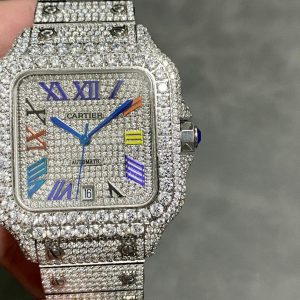 1:1 Super Clone Cartier Santos Middle East Full Diamond