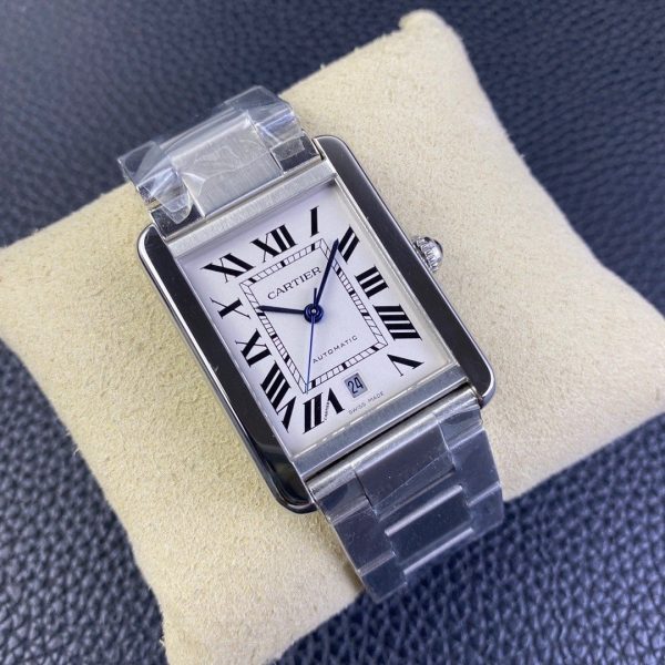 1:1 Super Clone Cartier Tank series mechanical model, dimensions: 40.5mm (length) * 31mm (width). - Image 9